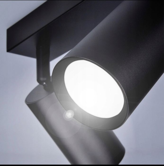 Lampa Sufitowa Kinkiet Spot Oprawa Halogenowa 3x GU10 Czarna