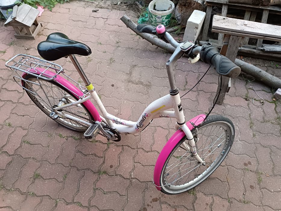 Rower dziewczęcy koła 24 cale, 3 biegi