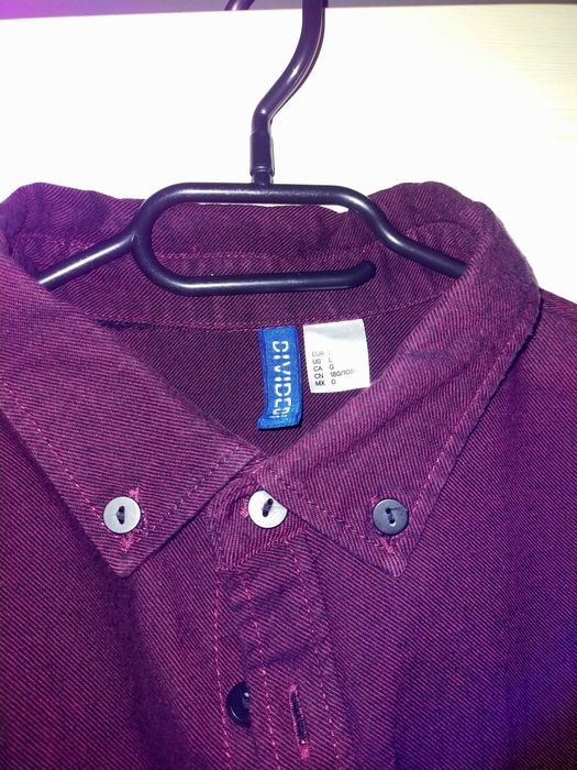 Męska koszula bordowa