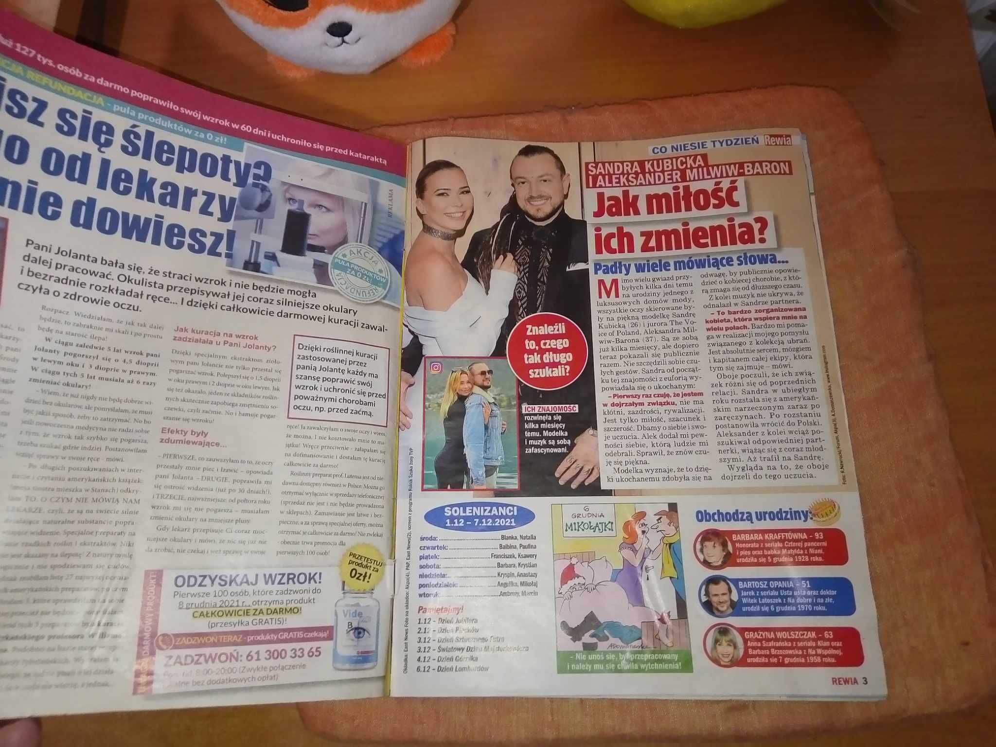 Tygodnik Rewia zbliża do gwiazd nr 48 grudzień 2021 gazeta