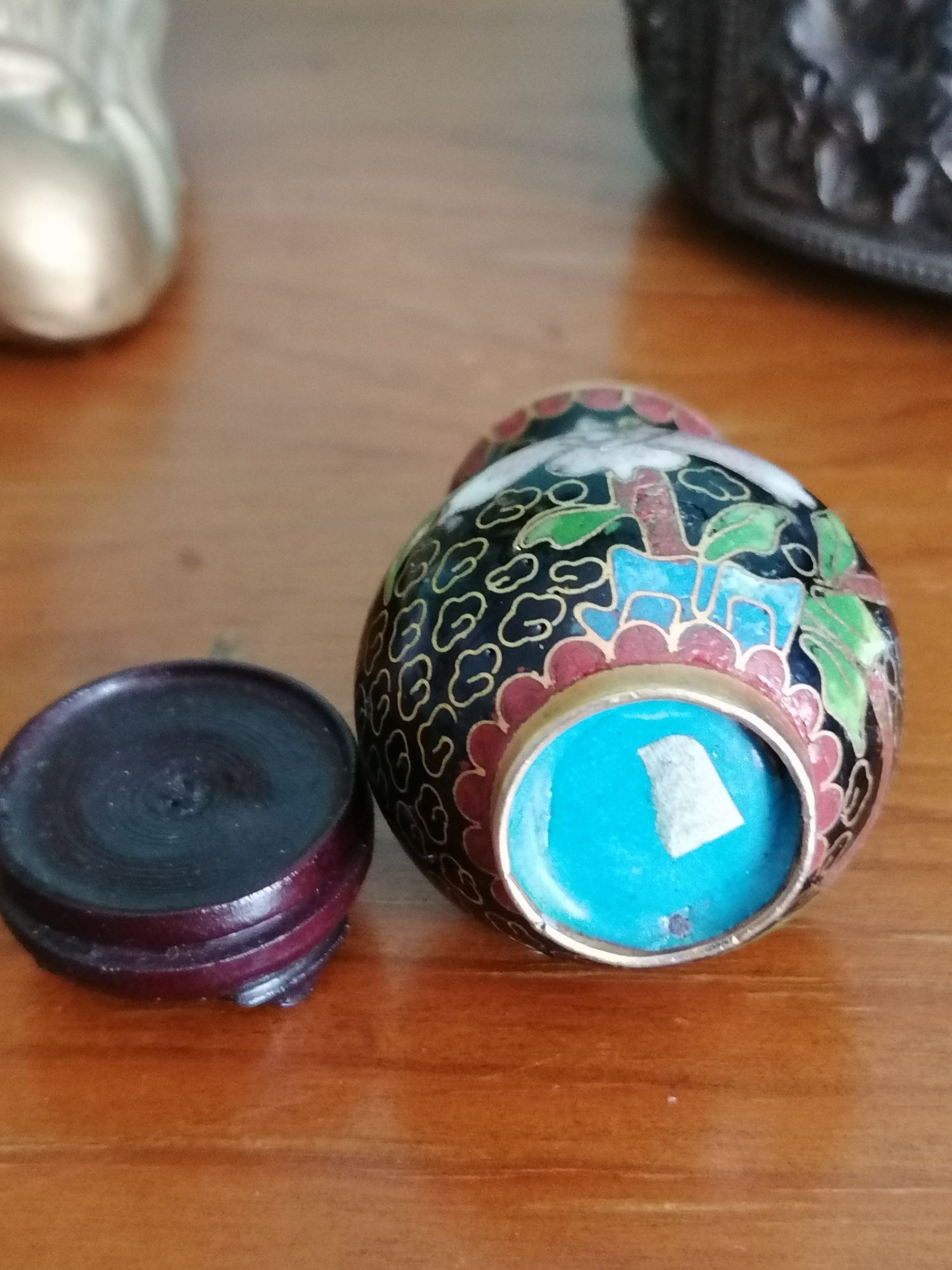 Jarrinha Cloisonne com peanha