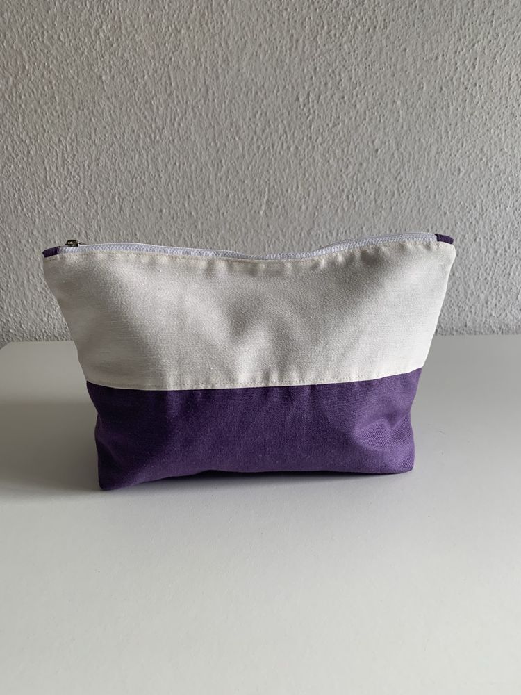 Necessaire color mix violeta & creme