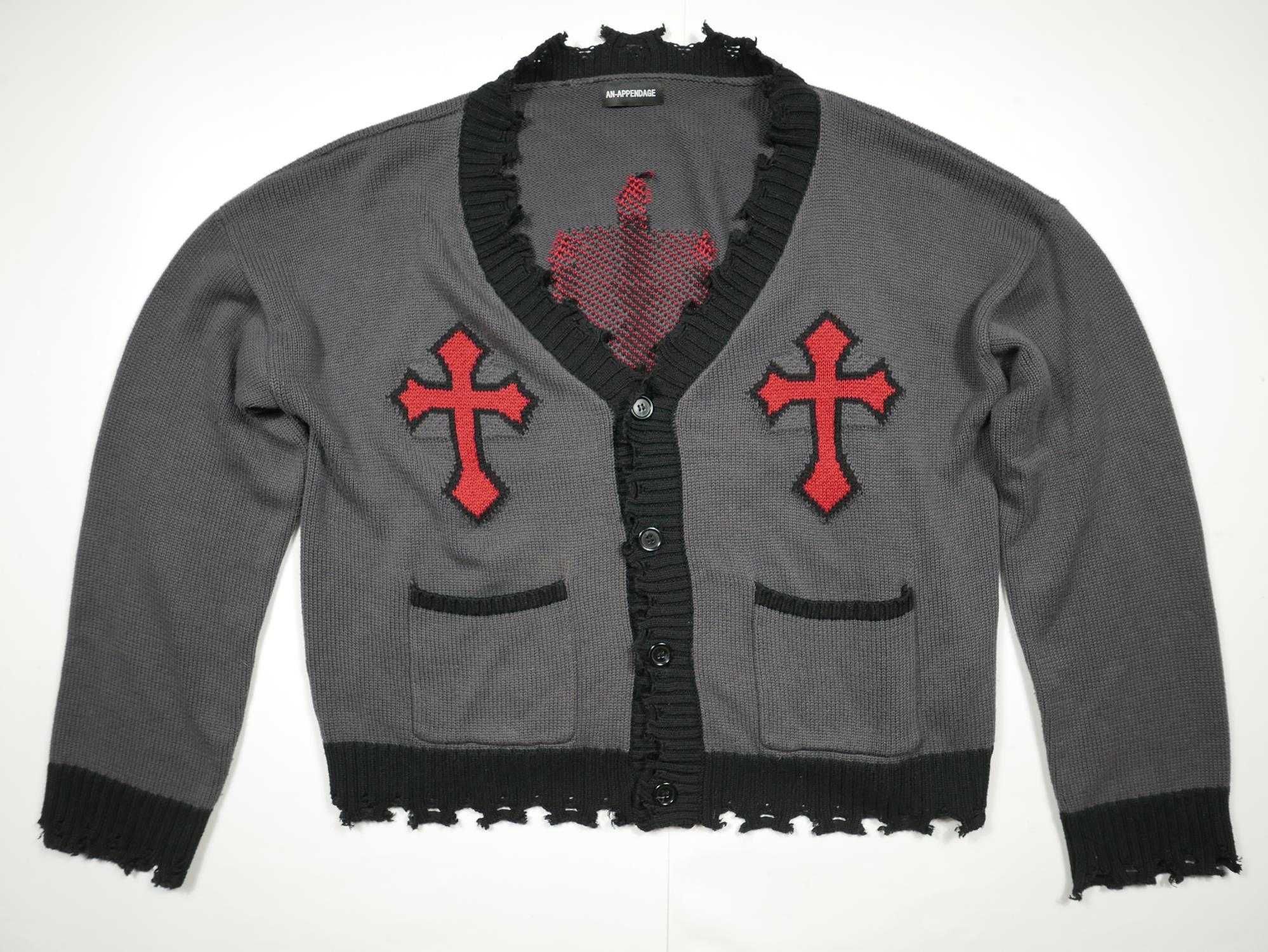 An-Appendage Kardigan Sweater Boxy Opium Limitowany M