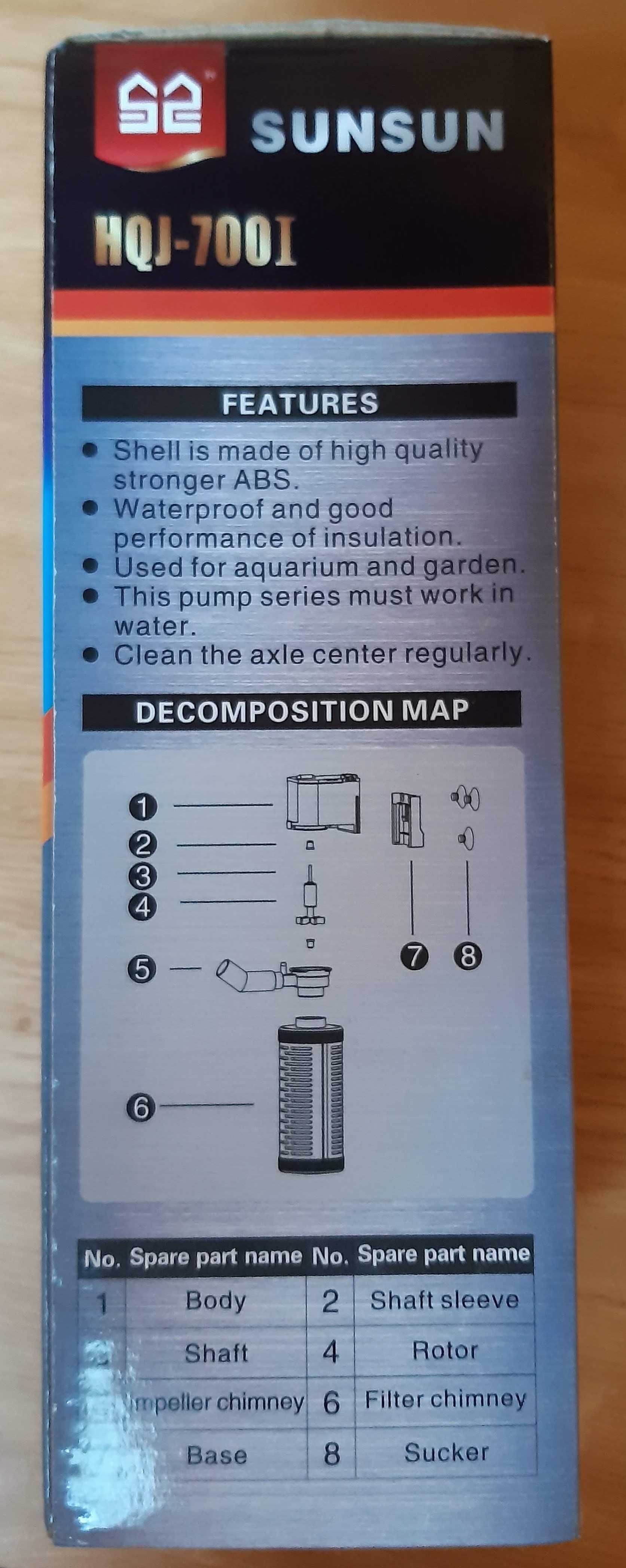 Bomba submersível para aquário