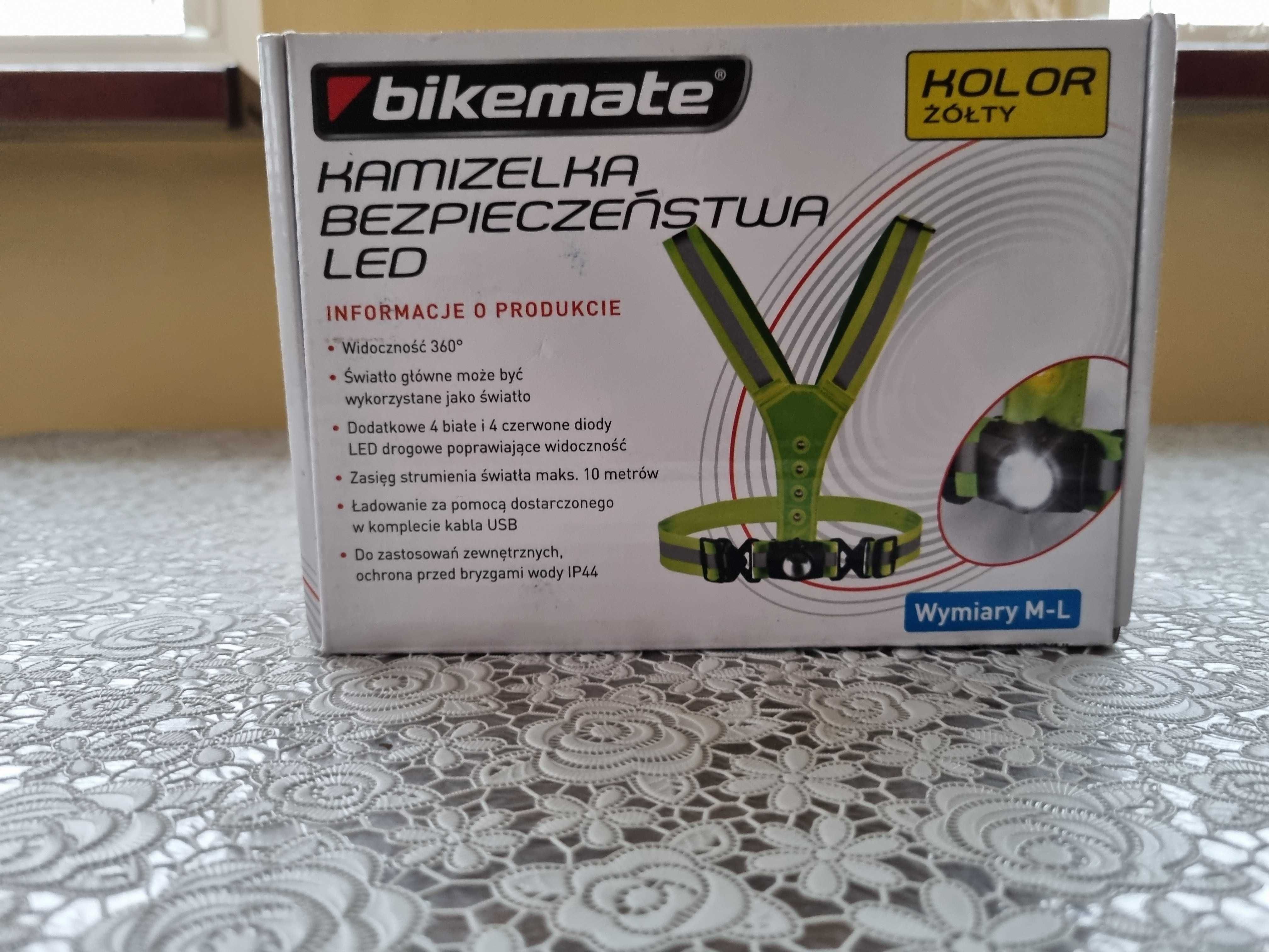 Kamizelka odblaskowa - LED. Rolki, do biegania , do jazdy na rowerze.