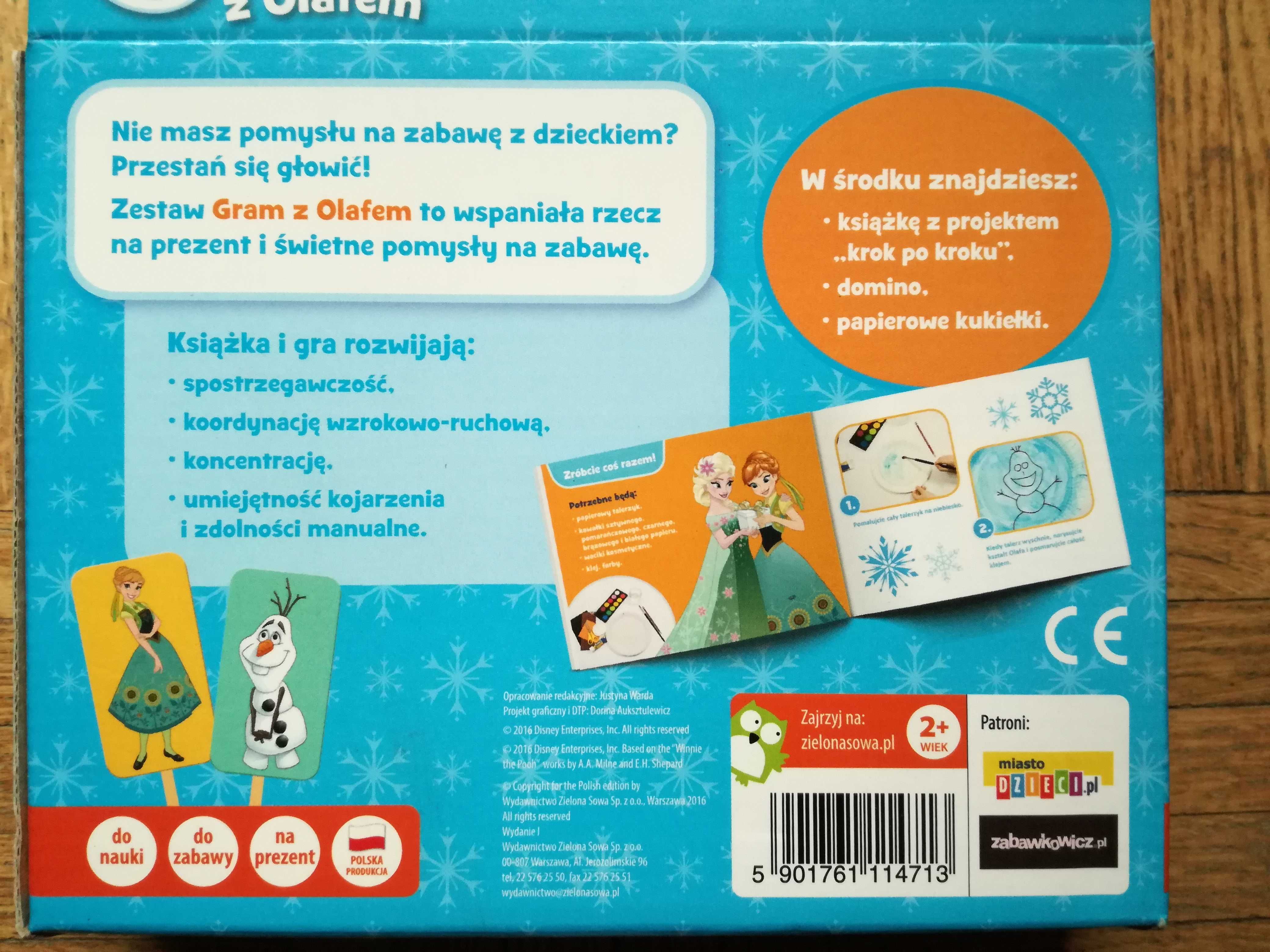 Gorączka lodu/Gram z Olafem, domino z bohaterami kreskówki