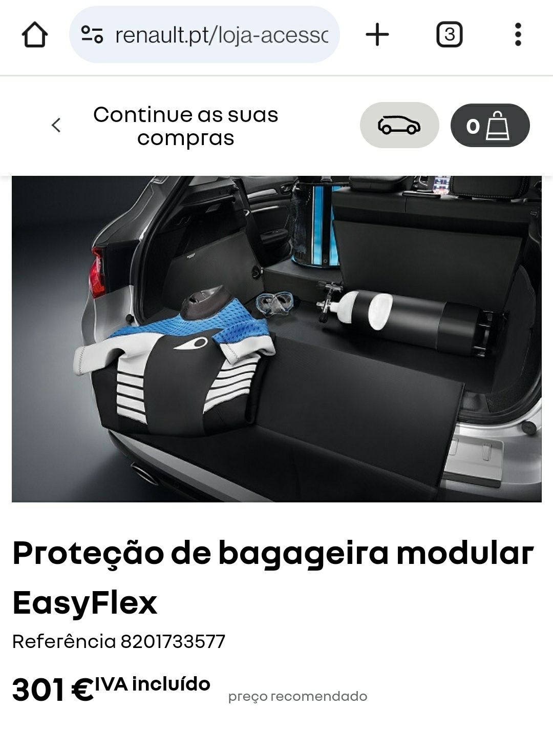 Renault Megane IV break - Proteção de bagageira (tapete) easy flex