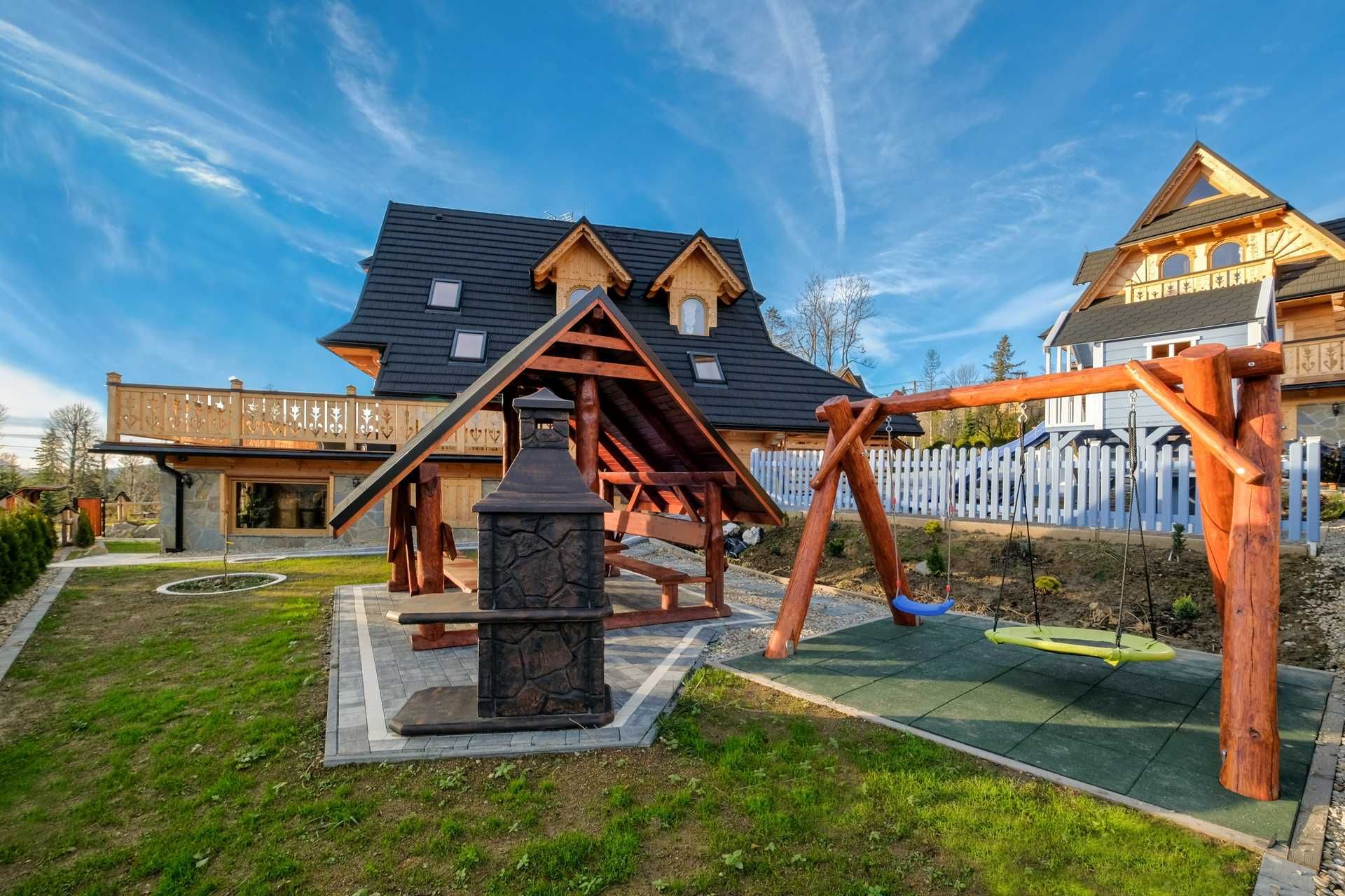 Domki Panorama Kościelisko sauna jacuzzi z widokiem na Tatry 8os