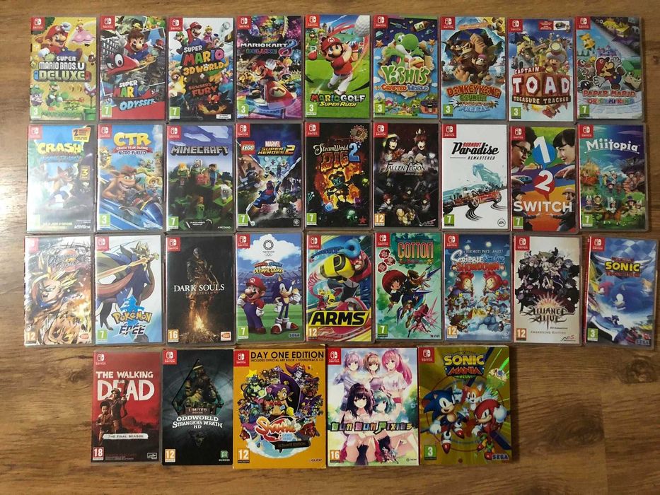 Jogos Nintendo Switch (Zelda Kirby Mario Kart 8 Pokemon OLED Lite)