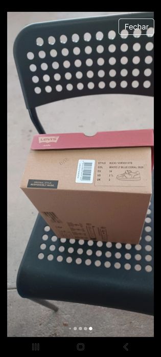 Sapatilhas Levi's Kick White Pastel Blue  N34