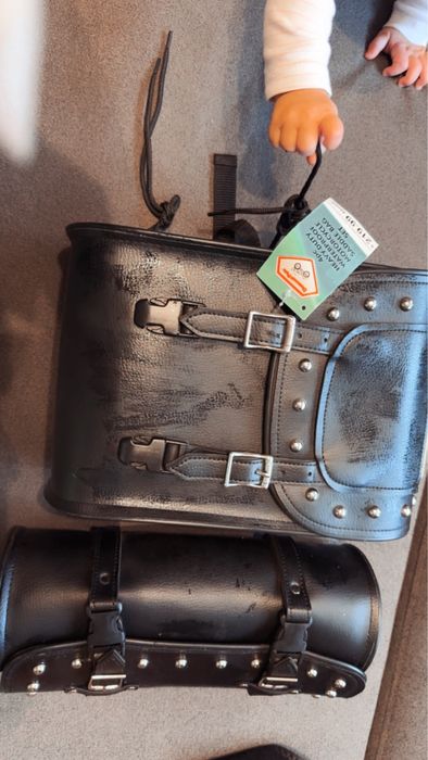 Torba na kotocykl skorzana torba  schowej