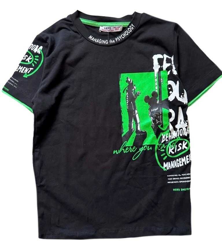 Футболка для хлопчика 140-164 черная футболка для мальчика