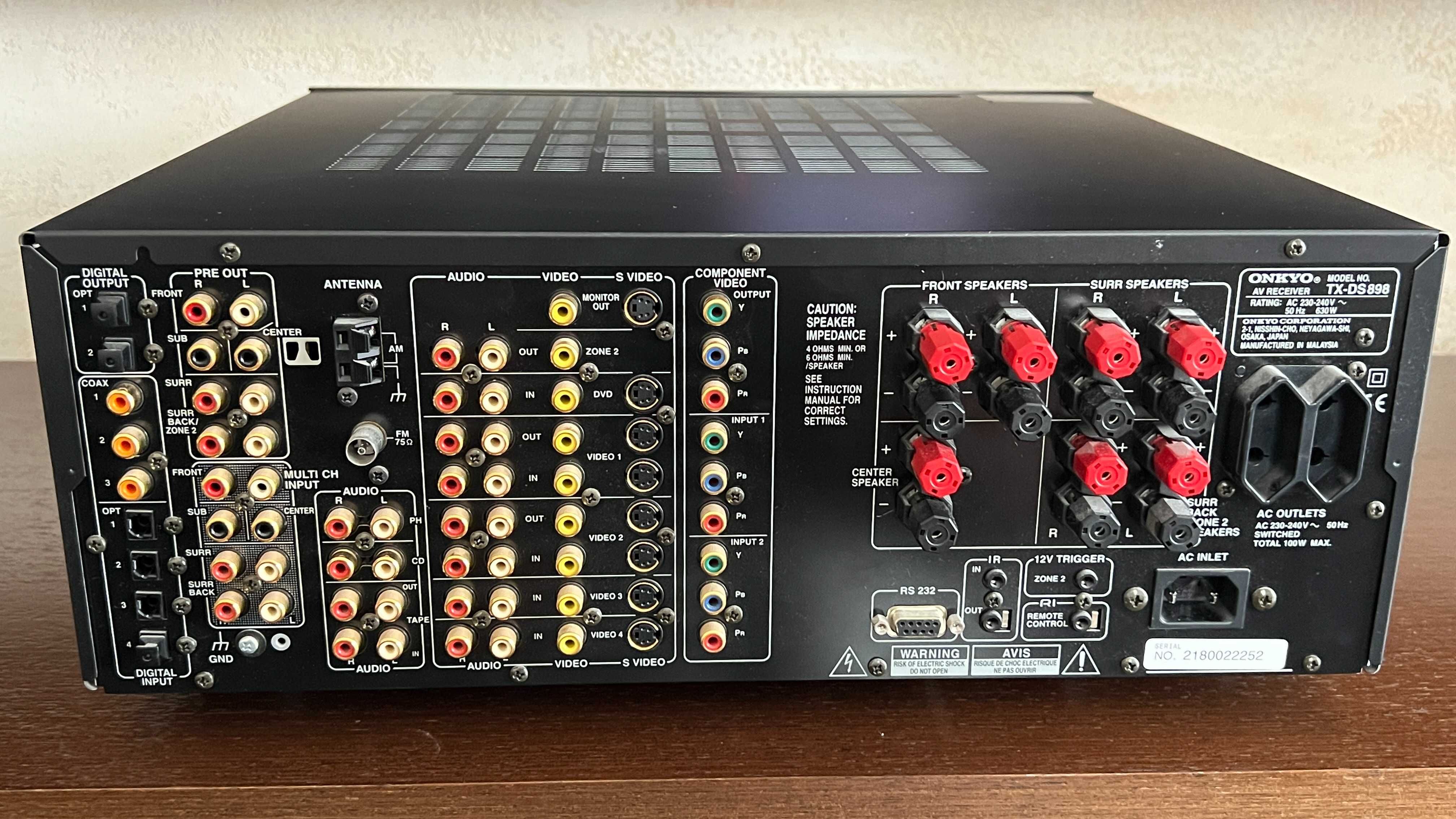 Aplituner Onkyo Integra TX-DS 898 -kino domowe lub baza zestawu stereo
