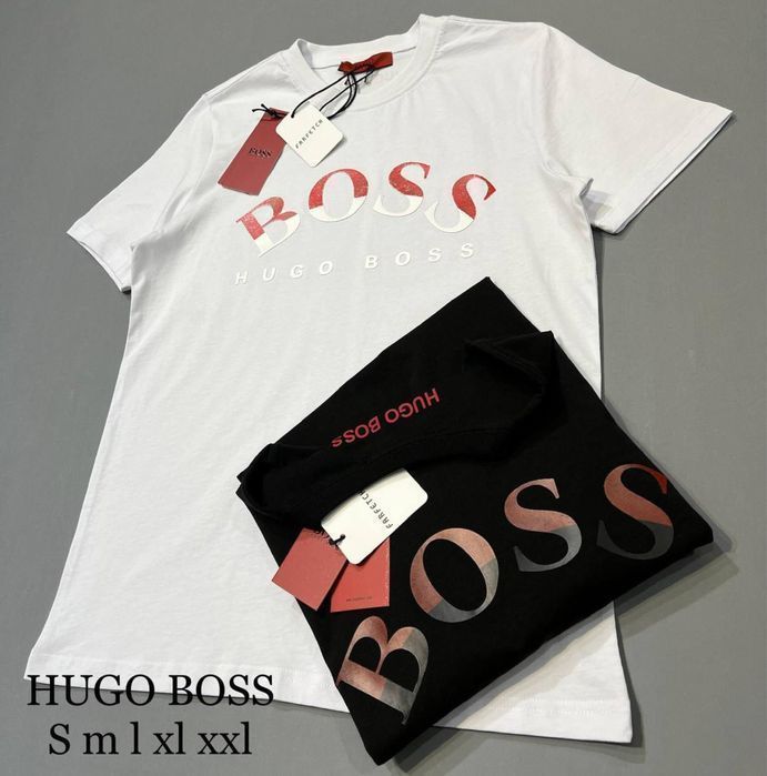 РАСПРОДАЖА! Футболка Hugo Boss бренд мужская накатка
