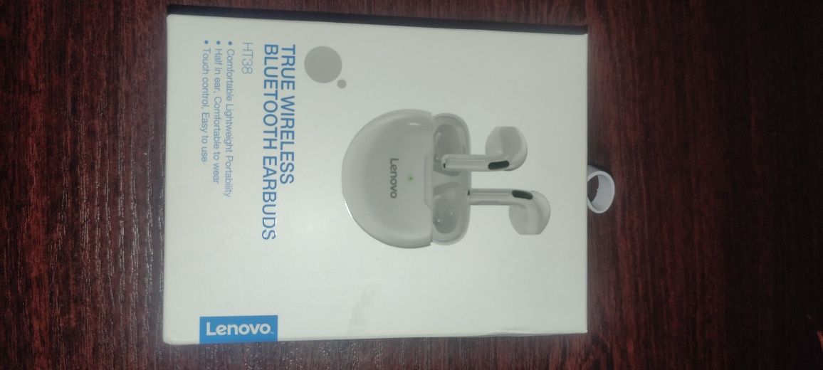 Продам новые наушники lenovo true wireless earbuds ht38. 
Тип наушнико