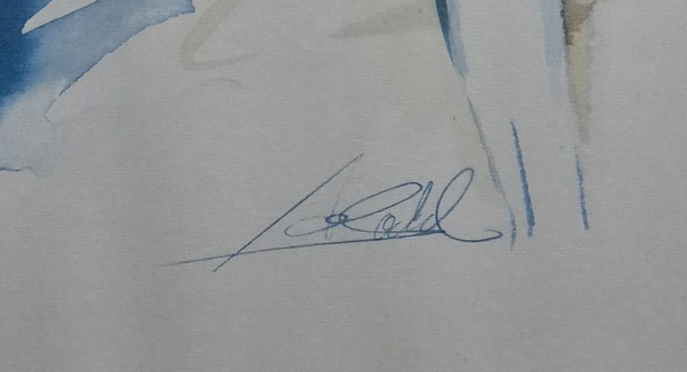 Quadro aguarela figura humana