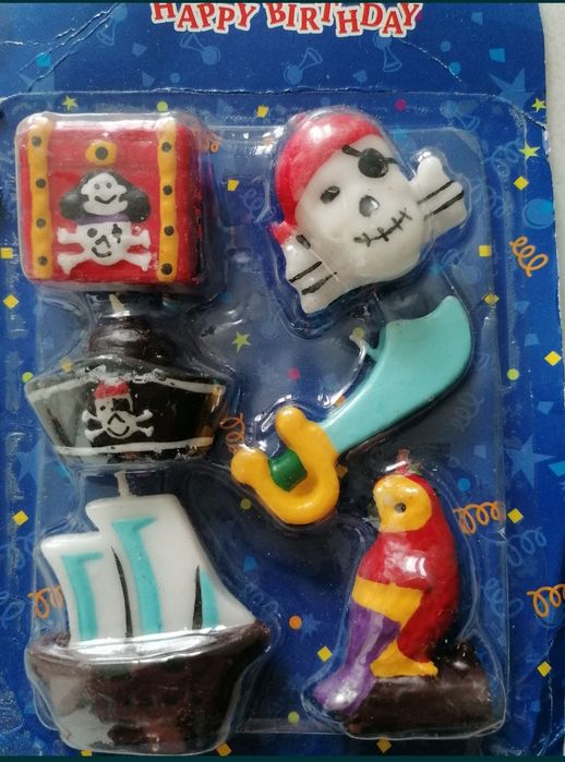 Świeczki pirat irackie Balony Cyfra 6 urodziny