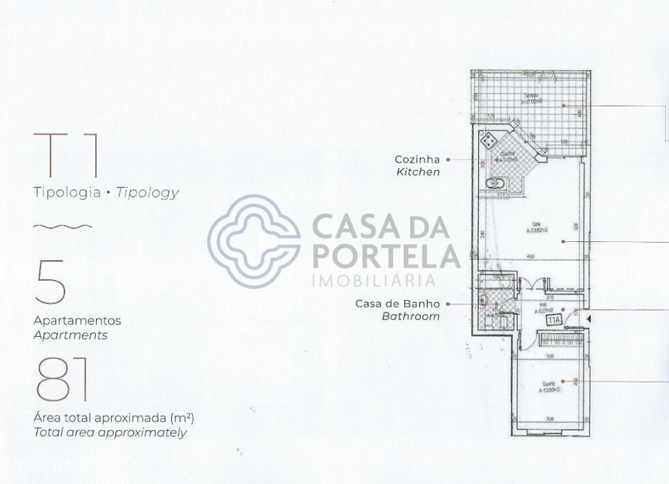 Apartamento T1 Novo com piscina, garagem e arrecadação em zona calma d