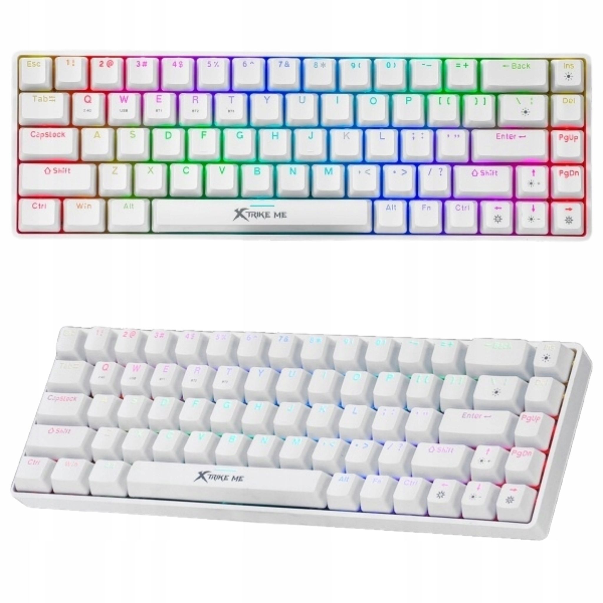 Klawiatura bezprzewodowa mechaniczna XTRIKE gamingowa bluetooth RGB