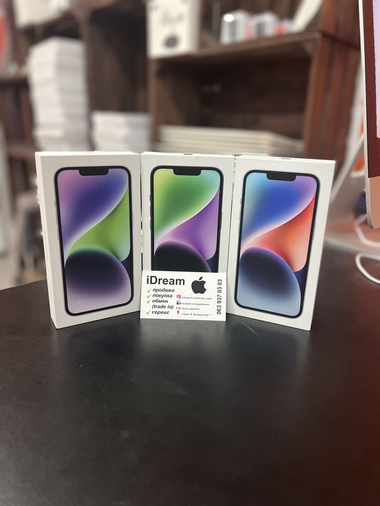 Apple iPhone 14 128 gb Blue ГАРАНТИЯ от МАГАЗИНА! ОБМЕН! С Сим картой