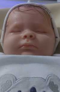 Bebé Reborn realista Menino silicone sólido completo 45 cm c /enxoval