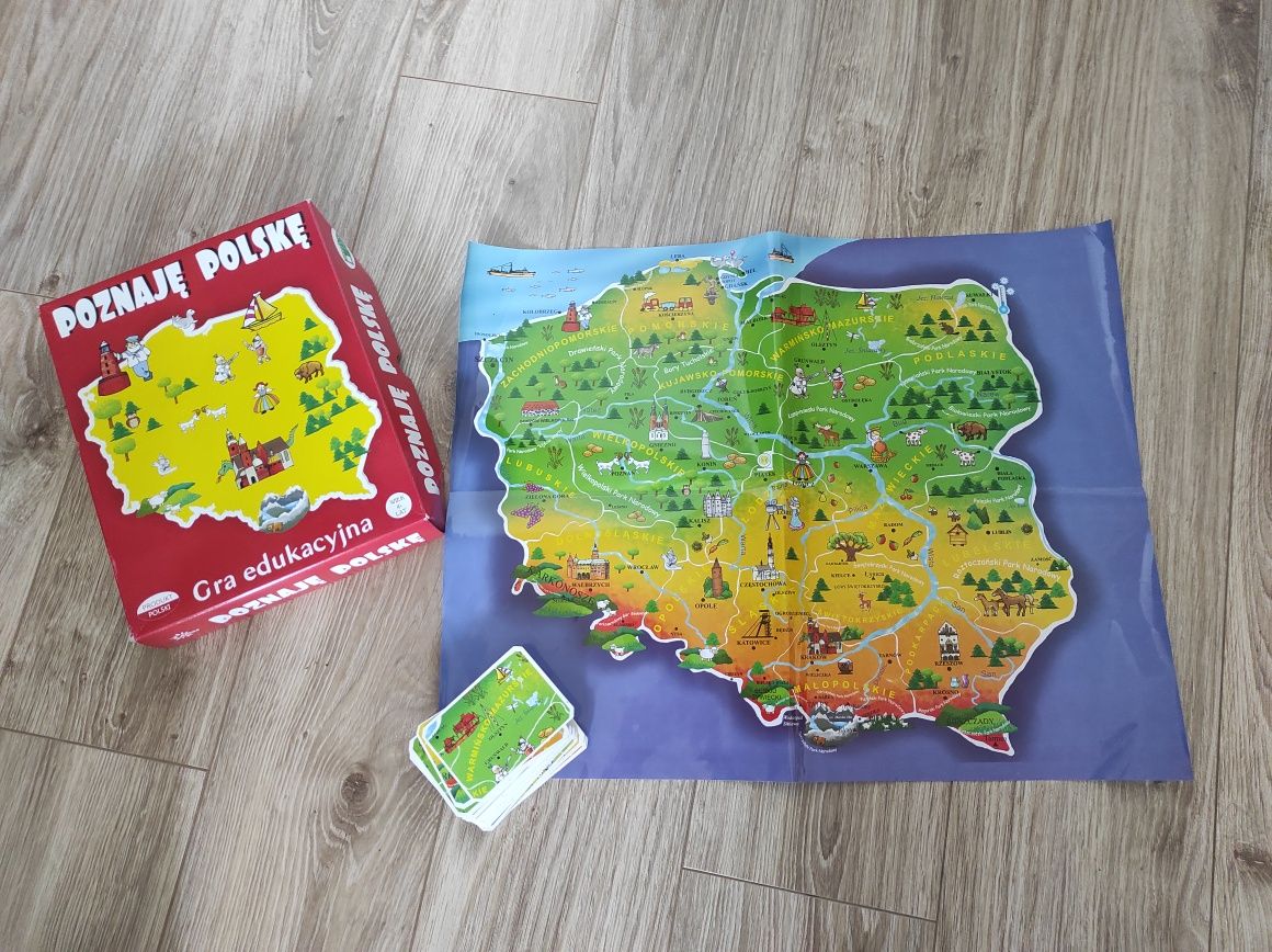 Gra edukacyjna "Poznaję Polskę, palcem po mapie" Abino, stan bdb+
