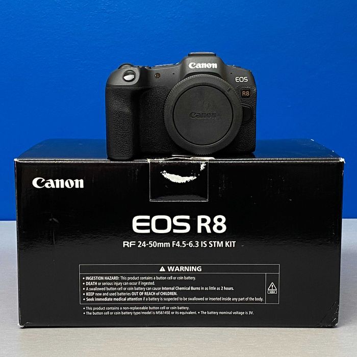 Canon EOS R8 (Corpo) - 24.2MP | 3 ANOS DE GARANTIA