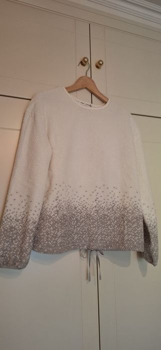 Pijama polar Senhora Tam S NOVO branco e cinza claro