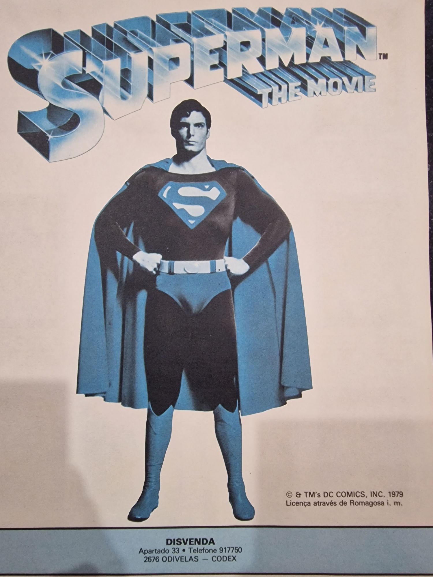 Caderneta de cromos Superman the Movie - 1979, como novo