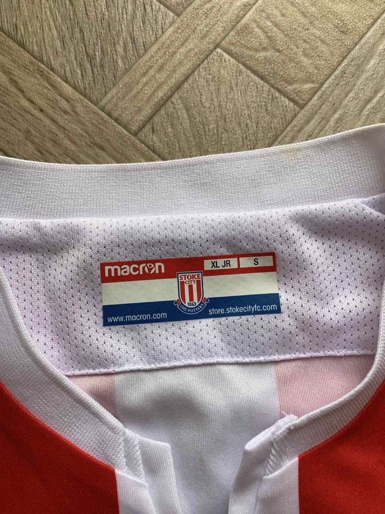 Футболка футбольного клуба stoke city macron