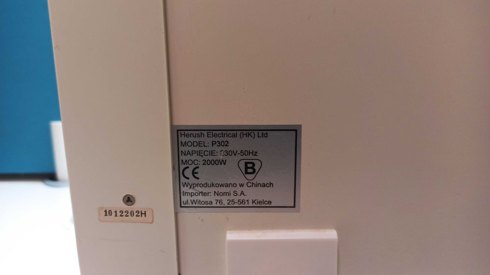 Grzejnik elektryczny konwektorowy 2000W