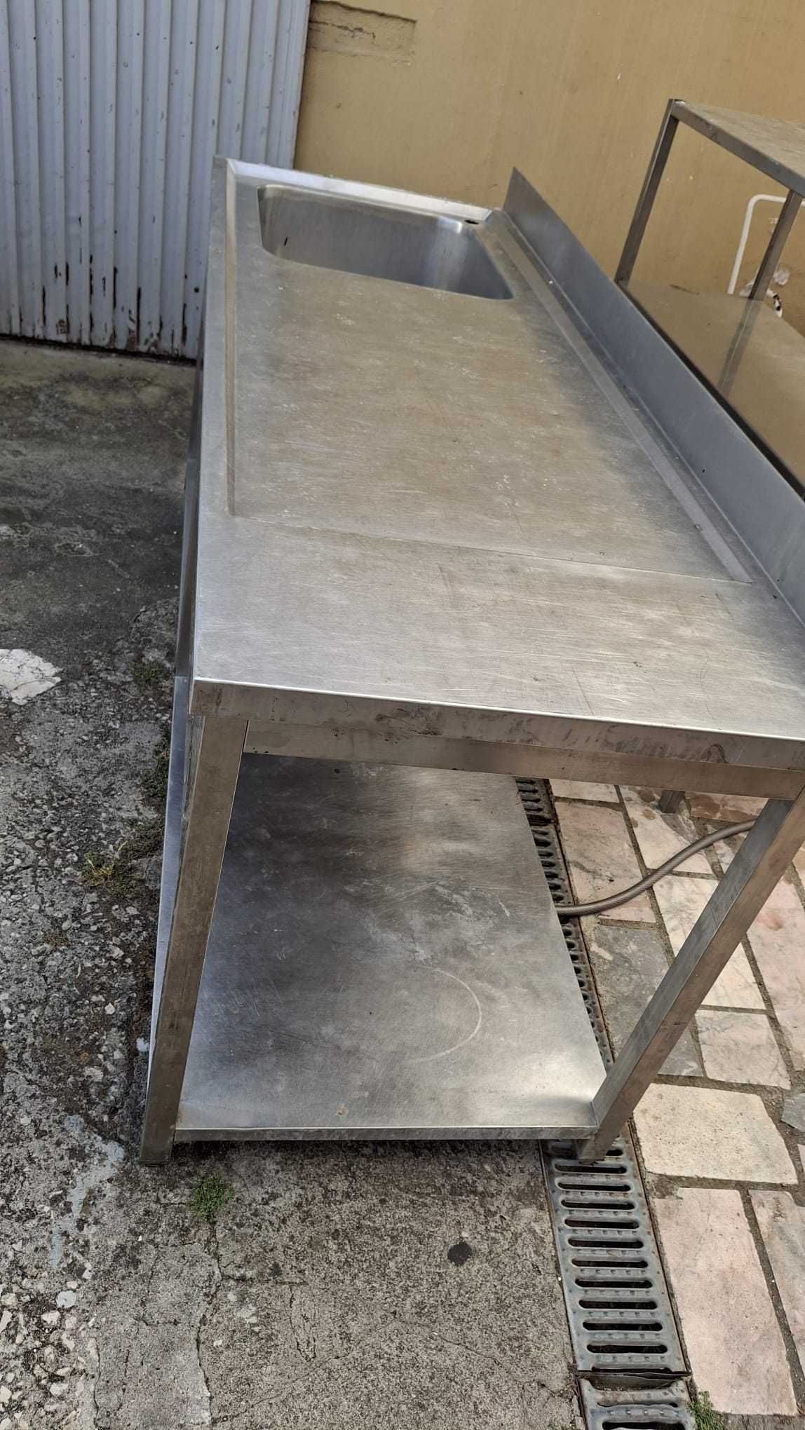 Balcão, com cuba inox