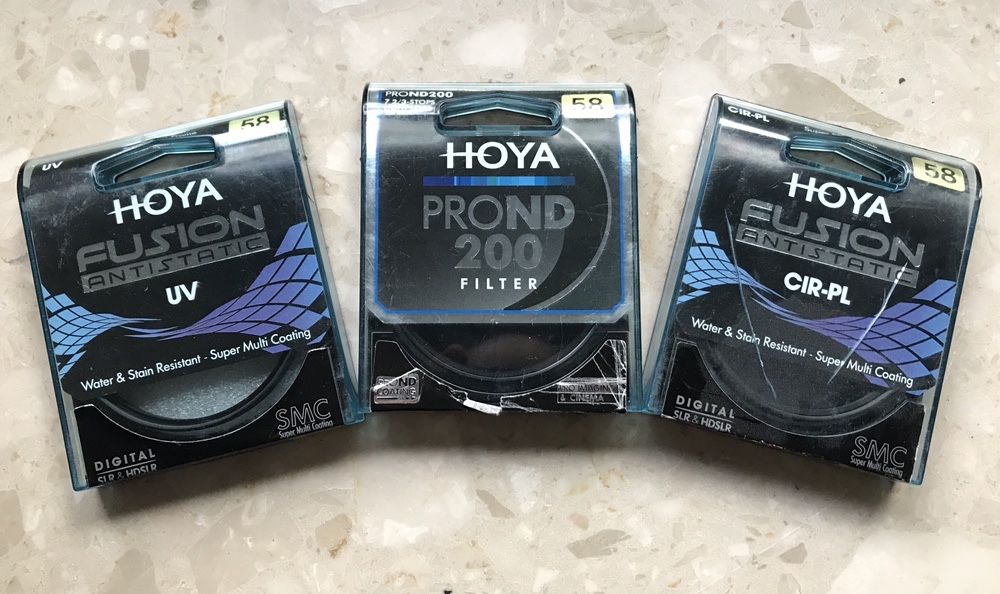 Filtry HOYA 58mm CIR-PL (polaryzacyjny) ND200 UV
