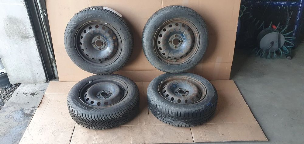 Felgi stalowe z oponami 4X100 ET43 6J R15 Fiat Punto EVO 51763241