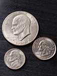 Moeda 1 Dolar USA em prata Eisenhower 1972