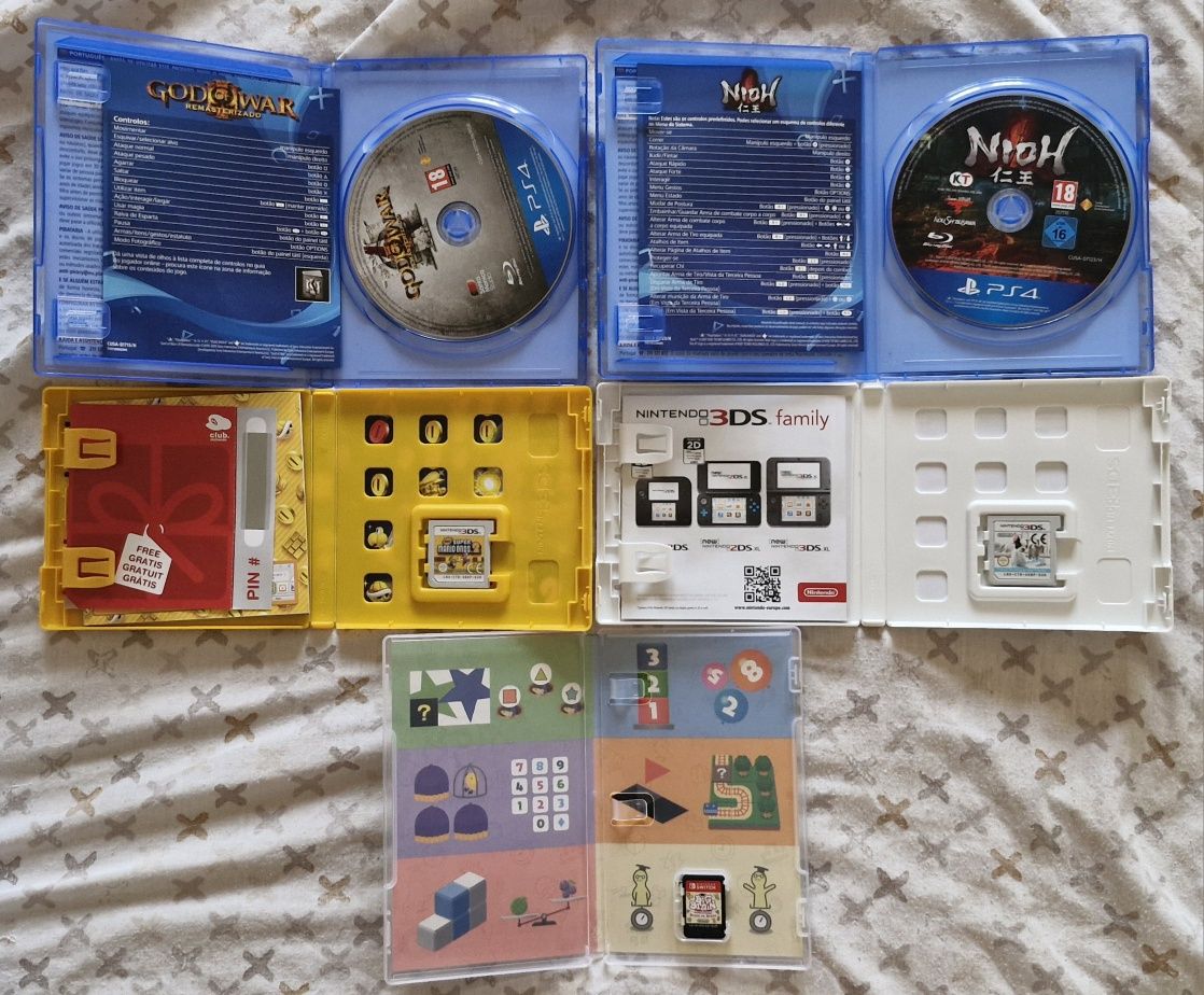 Jogos 3DS, Switch e PS4