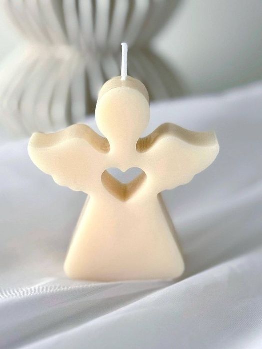 Vela forma anjo branco