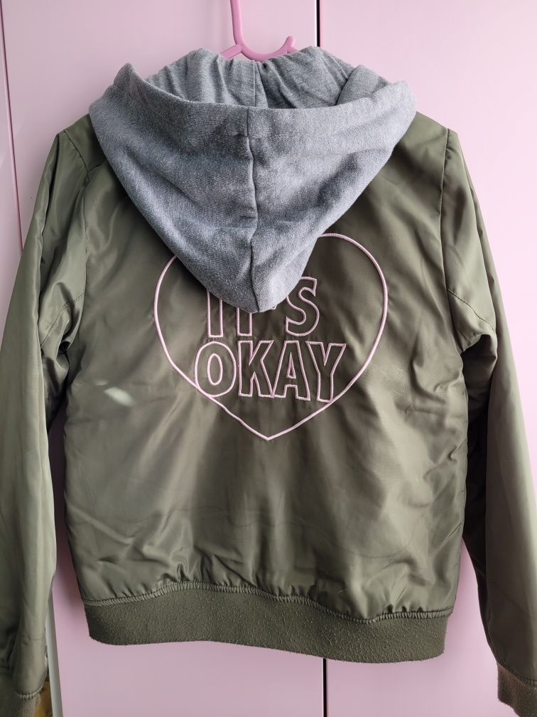 Kurtka bomberka wiosenno-jesienna Cool Club_khaki, r. 140/146