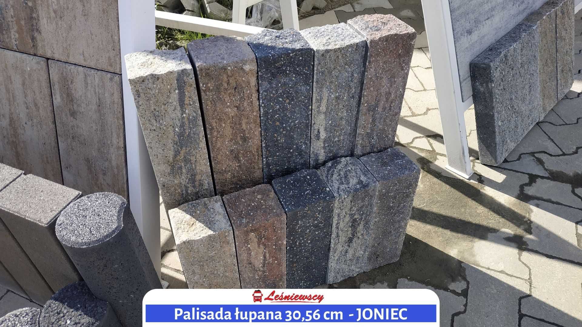Palisada łupana 20,30,56,60 cm - taras, schody - JONIEC - KURIER,