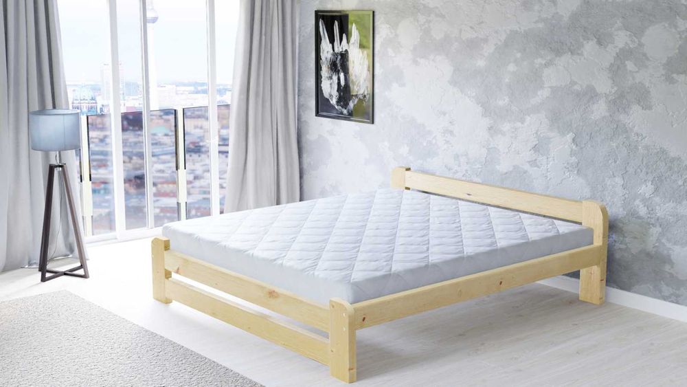 GRUBE Solidne Łóżko sosnowe drewniane Wszystkie rozmiary KOLORY