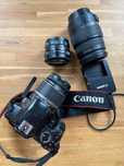 aparat Canon 450d z 3 obiektywami i ładowarką