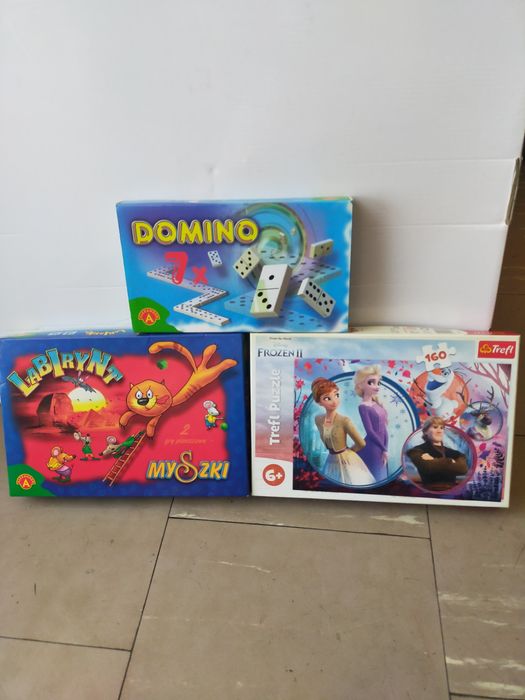 Gry planszowe ,domino , puzzle zestaw