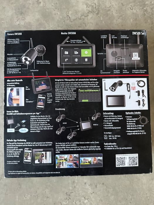 Kamera wraz z Monitorem Pentatech Full Hd+radiowy system alarmowy