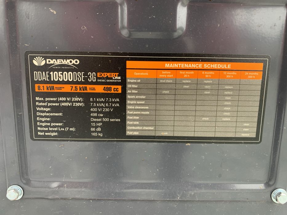 Генератор” Daewoo”дізельний 8,5кв трифазний