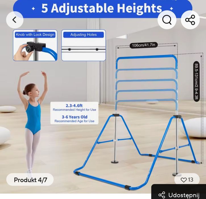 Niemiecki Stelaż składany do huśtawki , ćwiczeń dla dzieci