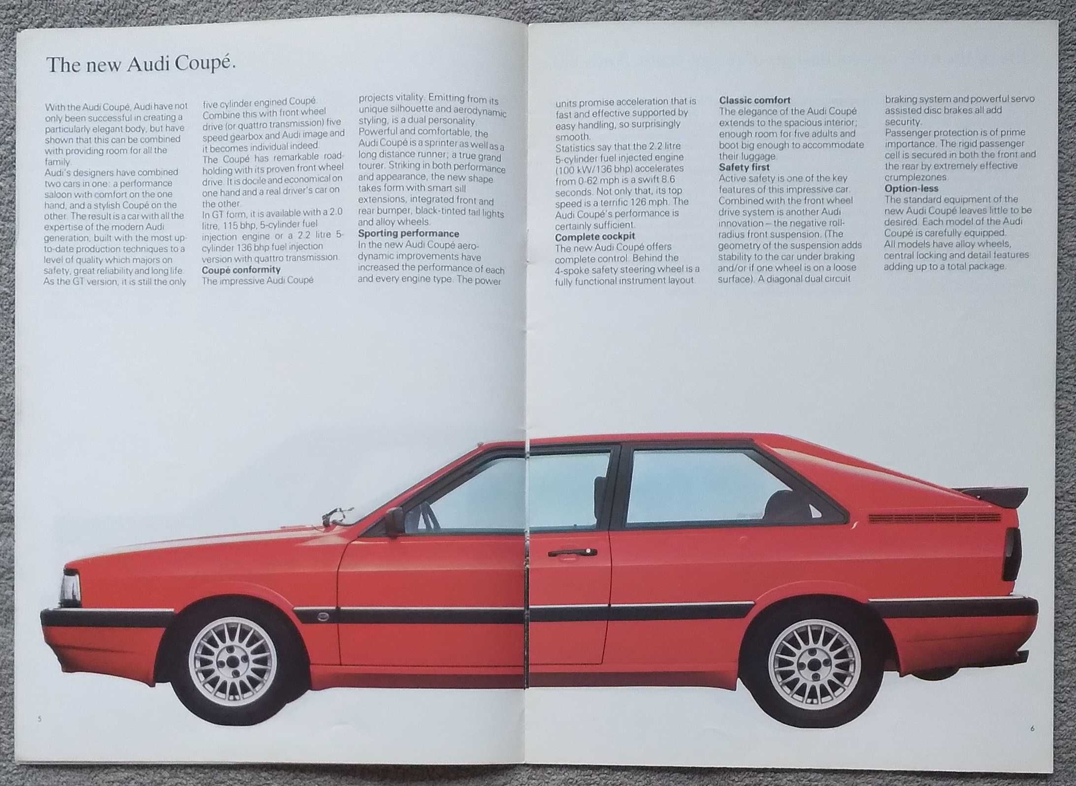 Prospekt AUDI modele 1985