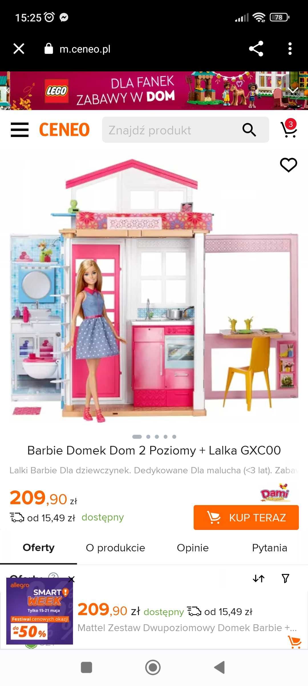 Domek Barbie plus lalki