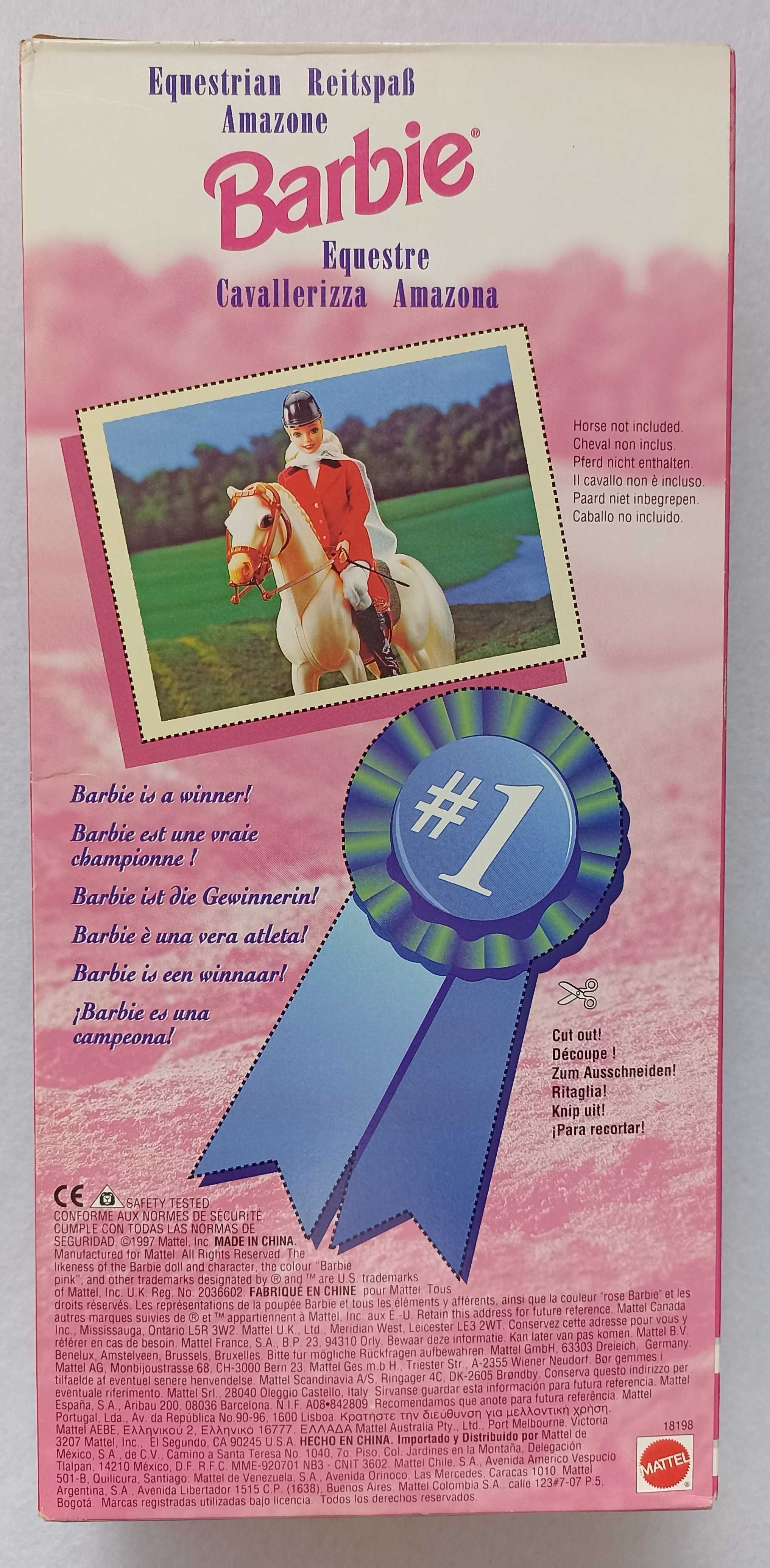 Barbie Equestre Amazona, ano 1997, Mattel #18198