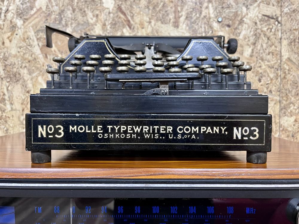 Molle nº3 Typewriter Company Maszyna do pisania Oryginalna USA Vintage