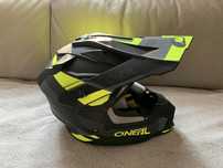 Kask Cross O'Neal 2SRS SPYDE V.23 Czarno-Szaro-Fluo Żółty